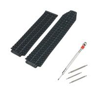 CAWEUER Compatible con reloj BIG BANG for hombre y mujer, resistente al agua, deportivo, correa de repuesto goma negra herramientas, 25 x 19 mm(Type B with tool)