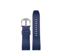 CAWEUER Compatible con reloj CITIZEN Blue Angel Men Radio Wave AT8020-54L/8020-03L/JY8078 Series Correa de reloj de lona de nailon y caucho de 22 mm y 23 mm(A-Blue silver pin,23mm)