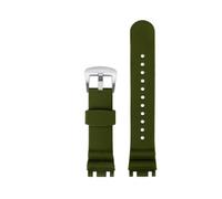 CAWEUER Compatible con Tissot Racing T115417A Series MotoGP Reloj Deportivo de Silicona de Goma Duradera con Accesorios de Pulsera Compatible con Hombres 22 mm(07 Green Silver)