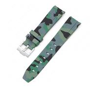 CAWEUER Correa compatible con Omega X Swatch MoonSwatch, pulsera de buceo de silicona con extremo curvo, accesorios de reloj de 20 mm, compatible con correa de camuflaje Rolex.(Camo green01)