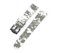 CAWEUER Correa compatible con Omega X Swatch MoonSwatch, pulsera de buceo de silicona con extremo curvo, accesorios de reloj de 20 mm, compatible con correa de camuflaje Rolex.(Mosaic white02)