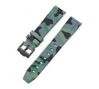 CAWEUER Correa compatible con Omega X Swatch MoonSwatch, pulsera de buceo de silicona con extremo curvo, accesorios de reloj de 20 mm, compatible con correa de camuflaje Rolex.(Camo green02)