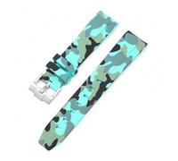 CAWEUER Correa compatible con Omega X Swatch MoonSwatch, pulsera de buceo de silicona con extremo curvo, accesorios de reloj de 20 mm, compatible con correa de camuflaje Rolex.(Camo water duck01)