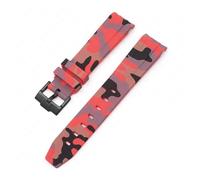 CAWEUER Correa compatible con Omega X Swatch MoonSwatch, pulsera de buceo de silicona con extremo curvo, accesorios de reloj de 20 mm, compatible con correa de camuflaje Rolex.(Camo red02)