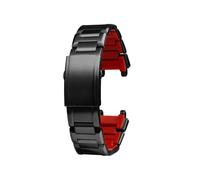 CAWEUER Correa de acero inoxidable 316L compatible con Casio MTG-B1000 MTG-B2000 G-Shock Heart of Steel, pulsera de repuesto for reloj de hombre.(Black red,For MTG-B1000)