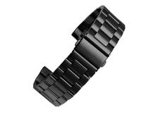 CAWEUER Correa de acero inoxidable macizo compatible con Casio Protrek serie 5578 PRW-60/YT PRW-30/50/70, correa de reloj de escalada deportiva.(Black)