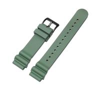 CAWEUER Correa de caucho fluorado compatible con Seiko Canned Abalone Black&Green compatible Aqua compatible Ghost Sport correa impermeable(Army02,20mm)