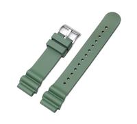 CAWEUER Correa de caucho fluorado compatible con Seiko Canned Abalone Black&Green compatible Aqua compatible Ghost Sport correa impermeable(Army01,22mm)