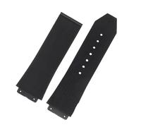 CAWEUER Correa de reloj compatible con BIG BANG silicona 24 x 17 mm y 26 19 for hombre, pulsera goma(Black-No-B,25mm-19mm)