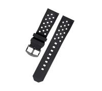 CAWEUER Correa de reloj compatible con TAG Heuer Serie F1, hebilla de acero Caz2011, Seiko Citizen, silicona transpirable de 22 mm.(Black-Black-K2)