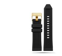 CAWEUER Correa de reloj de pulsera de caucho de silicona de 24 mm, 26 mm y 28 mm compatible con la serie Diesel DZ4427, DZ4487, DZ4323, DZ4318 y DZ4305, correa impermeable(28mm-Black-G,28mm)