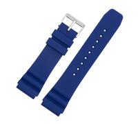 CAWEUER Correa de reloj deportiva de silicona de 22 mm compatible con correa de caucho for buceo Seiko Men compatible con Casio Duro Swordfish MDV106 MDV107 Series(Blue)