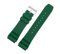 CAWEUER Correa de reloj deportiva de silicona de 22 mm compatible con correa de caucho for buceo Seiko Men compatible con Casio Duro Swordfish MDV106 MDV107 Series(Green)