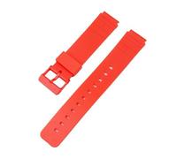 CAWEUER Correa de reloj deportiva TPU 16 mm, resistente al agua, compatible con Casio MQ-24, MQ-27, MQ-76, MQ24, MW-59 y MW-240(Red)
