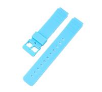 CAWEUER Correa de reloj deportiva TPU 16 mm, resistente al agua, compatible con Casio MQ-24, MQ-27, MQ-76, MQ24, MW-59 y MW-240(Light blue)