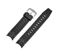 CAWEUER Correa de reloj goma compatible con la serie Edifice Casio EF-550/EF523. deportiva buceo compatible pulsera EF550(EF-523 silver)
