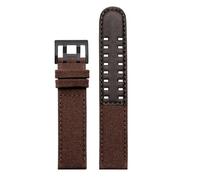 CAWEUER Correa de reloj nailon y cuero Hamilton Khaki Navy Field H68201993 H38416111 20 mm 22 for Citizen Seiko(Brown-black buckle,22mm)