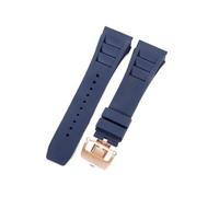 CAWEUER Correa de reloj Richard Mille for hombre, 25 mm, importada, resistente al agua, de silicona y caucho, RM055-011(Blue-Rose-Z6,25MM_NO TOOLS)