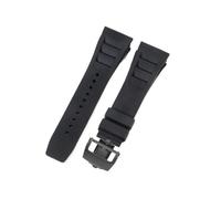 CAWEUER Correa de reloj Richard Mille for hombre, 25 mm, importada, resistente al agua, de silicona y caucho, RM055-011(Black-Black-Z6,25MM_WITH 4 STARS TOOLS)