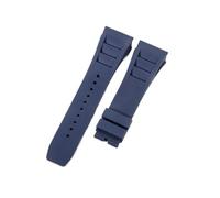 CAWEUER Correa de reloj Richard Mille for hombre, 25 mm, importada, resistente al agua, de silicona y caucho, RM055-011(Blue-No buckle,25MM_WITH 4 STARS TOOLS)