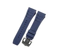 CAWEUER Correa de reloj Richard Mille for hombre, 25 mm, importada, resistente al agua, de silicona y caucho, RM055-011(Blue-Black-Z6,25MM_WITH 5 STARS TOOLS)
