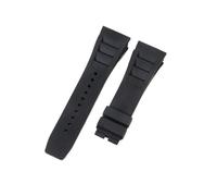 CAWEUER Correa de reloj Richard Mille for hombre, 25 mm, importada, resistente al agua, de silicona y caucho, RM055-011(Black-No buckle,25MM_NO TOOLS)