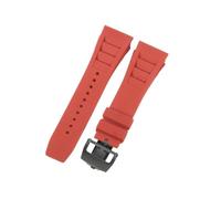 CAWEUER Correa de reloj Richard Mille for hombre, 25 mm, importada, resistente al agua, de silicona y caucho, RM055-011(Red-Black-Z6,25MM_WITH 5 STARS TOOLS)
