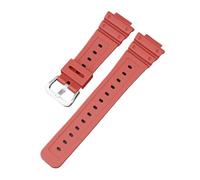 CAWEUER Correa de repuesto resina transparente liberación rápida compatible con Casio G-Shock GA-2100 GA-2110 for hombre y mujer(Red)