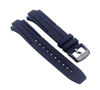 CAWEUER Correa de silicona compatible con Tissot 1853 Bicycle Racing Series T111.417, correa deportiva for hombre 18 mm(Black-black)