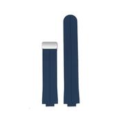 CAWEUER Correa de silicona suave e impermeable compatible con EFR-S108D. reloj for hombre hebilla magnética modificada la serie Casio EDIFICE(Blue-silver)