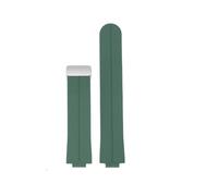 CAWEUER Correa de silicona suave e impermeable compatible con EFR-S108D. reloj for hombre hebilla magnética modificada la serie Casio EDIFICE(Pine needle green-S)