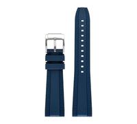 CAWEUER Correa universal de caucho fluorado compatible con Breitling Super Ocean Avenger, repuesto pulsera deportiva impermeable for hombre 20 mm y 22(Royal blue,20mm)