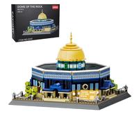 CAXIMSY Mezquita islámica cúpula de roca modelo arquitectónico bloques de construcción conjuntos