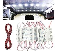 Caxmtu 60 LED Iluminación Luz Interior LED 12v Blanco Brillante Lámpara de Techo para Furgoneta Camión Automóviles Medios de Transporte