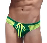Caxndycing Bañador para hombre, tanga, tanga, tanga, ropa interior, sexy, cómodo, calzoncillos de algodón, verano, sexy, elásticos, transpirables, ropa interior deportiva, verde, XL