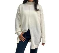 Caxndycing Capa de mujer elegante poncho de invierno con mangas de murciélago y cinturón, monocolor, cuello alto, poncho con botones, abrigo de lana corto, holgado, moda, tiempo libre, bufanda térmica