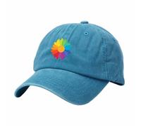 Caxndycing Gorra de béisbol con orgullo LGBT para hombre y mujer, gay, lesbiana, amor bordado, arco iris, corazón, Azul1, Talla única