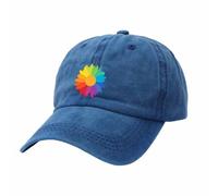 Caxndycing Gorra de béisbol con orgullo LGBT para hombre y mujer, gay, lesbiana, amor bordado, arco iris, corazón, Blau2, Talla única