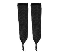 Caxndycing Guantes sin dedos para mujer, diseño de sirena, escamas de pescado, calentadores largos, para Halloween, cosplay, para escenario, rendimiento de carnaval, Negro , Talla única