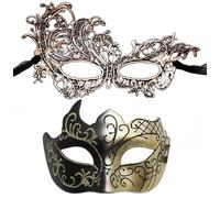 Caxndycing Máscara veneciana con plumas, máscara veneciana de plumas, disfraz sexy, máscara de ojos para mujer, hombre, Halloween, carnaval, fiesta temática, fiesta, baile de máscaras, accesorio