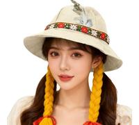 Caxndycing Oktoberfest Disfraz de mujer holandesa con capucha holandesa, sombrero holandés, tocado para carnaval