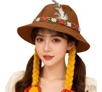 Caxndycing Oktoberfest Disfraz de mujer holandesa con capucha holandesa, sombrero holandés, tocado para carnaval