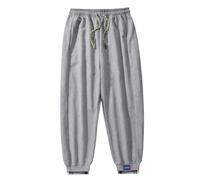 Caxndycing Pantalones de ocio para hombre, ligeros, holgados, pantalones de yoga, pantalones cómodos de tela, pantalones de verano, pantalones de playa, hippie, pantalones de yoga, pantalones de