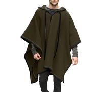 Caxndycing Poncho con Capucha para Hombre Clint Eastwood, Manta Casual Cape, Dobladillo Irregular, Sudadera Cómoda, Ropa de Casa, Moda Streetwear, AG1, L