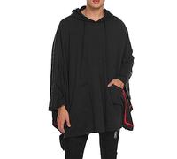 Caxndycing Poncho con capucha para hombre, irregular hecho a mano, ropa cómoda para hombres, alpaca, sudadera con capucha, manga murciélago, abrigo, abrigo de gran tamaño, suave abrigo de invierno,