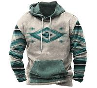 Caxndycing Sudadera con capucha para hombre, diseño retro, de manga larga, con capucha, ropa deportiva, estilo hippie, sudadera de moda, sudadera de manga larga, b, XL