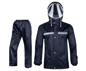 Caxndycing Traje de lluvia para hombre, chaqueta de lluvia reflectante, chaqueta y pantalones, conjunto de alta visibilidad, resistente al viento, chubasquero con capucha, trabajo, motocicleta, golf,