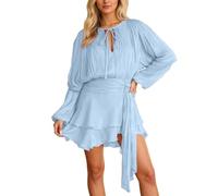 Caxndycing Vestido de pirata para mujer, largo hasta la rodilla, disfraz de pirata, vestido blanco, vestido sexy con hombros descubiertos, vestido de línea A, vestido de ocio, disfraz de carnaval