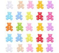 CAXUSD 100 Piezas Botones de Plástico Forma de Oso para Manualidades y Costura, Accesorios Versátiles y Decorativos para Ropa y Proyectos DIY Hechos a Mano