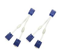 CAXUSD 2 Piezas Adaptador Vga Divisor de Video Cable Splitter Macho Dos Hembras para Duplicación de Pantalla Transmisión Estable sin Pérdida Compatible con Monitores Duales Diseño